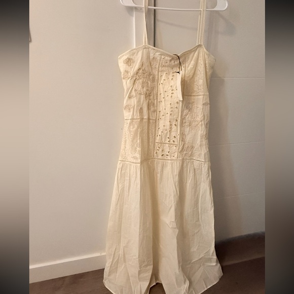 Zara White Lace Midi Dress - Picture 6 of 7